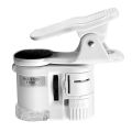 100X Zoom Clip-on Microscope with LED Light, Portable Magnifier Loupe Pocket Magnifying Lens Glass. 