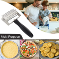 Pizza Dough Roller Stainless Steel Pizza Pin Puncher Dough Hole Maker with Plastic Handle, Docking Tool.