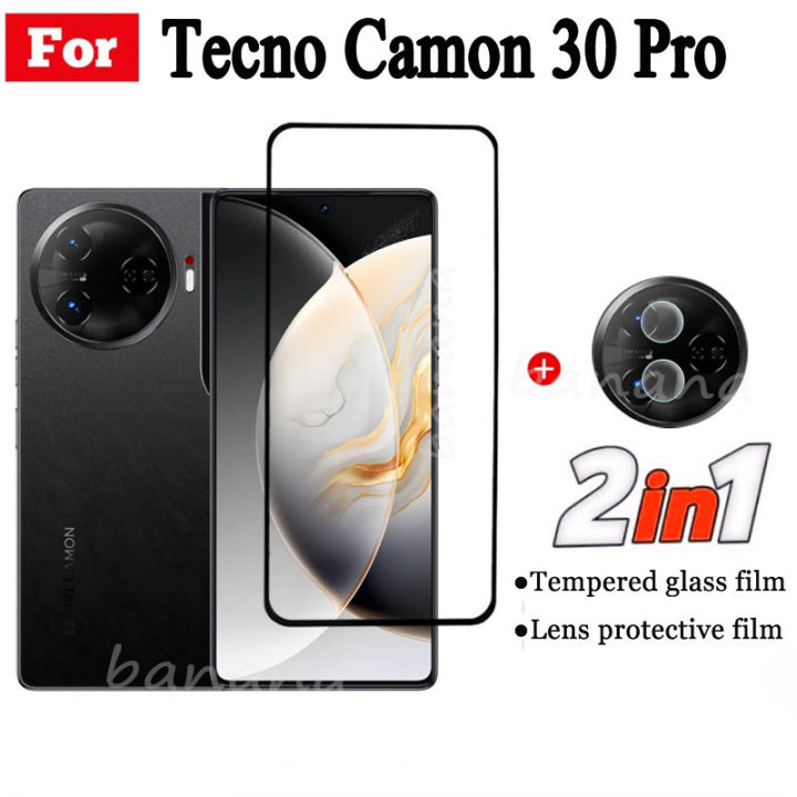 Tecno Camon 30 5G Tempered Glass for Tecno Camon 30 Pro 5G Anti BlueTempered Glass and Camera Protector and Back Film