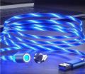 Magnetic Cable 3 IN 1 | Fast Charging Micro USB Cable Type C Magnet Charger | Blue - Cable Protector. 