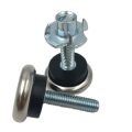 4PCS/Lot Adjustable Leg Leveling Feet on Solid Wood Furniture Feet, Table And Chair Levelers Legs, M6 Bolt, 24mm Base Diameter. 