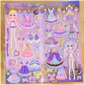 Cartoon Children GIRL'S 3D Bubble Sticker Princess Replaceable Sticker High Quality Sponge Doll.