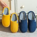 Winter Warm Cotton Slippers For Men Home Stripe Designer Shoes Non-Slip Indoor Slides Couple Women Shoes Classic Men Slippers. 