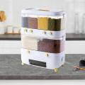 Grain Dispenser Grid Food Dispenser Rice Container Bulk Food Storage Grain Canisters Moisture Proof/Airtight Dry Food Storage. 