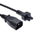 Iec 320 C14 Male Plug To C5 Female Adapter Cable Iec 3 Pin Male To C5 Micky For Pdu Ups Power Converter Cord. 