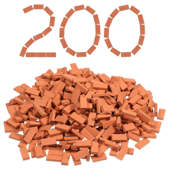400 Pieces Mini Bricks for Landscaping Miniature Bricks Brick Wall ...