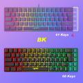 V200 Portable Gaming Keyboard RGB Colorful Backlit Keyboard 68 Keys Silence Keyboard Mechanical Wired Keyboards. 