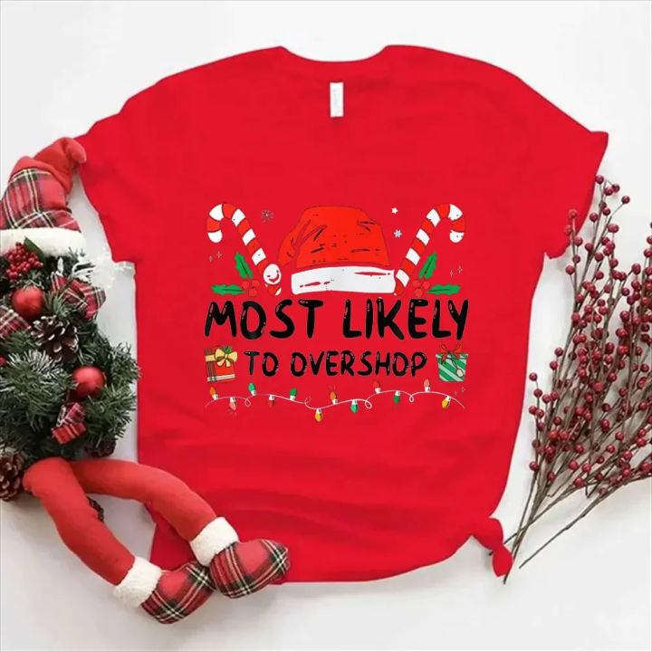 2024%20Christmas%20T-shirts%20Funny%20Most%20Likely%20To%20Forget%20The%20Hidden%20Presents%20Christmas%20Matching%20Crew%20T-Shirt%20Ladies%20Tee%20Female%20Shirts%20-%20Image%203