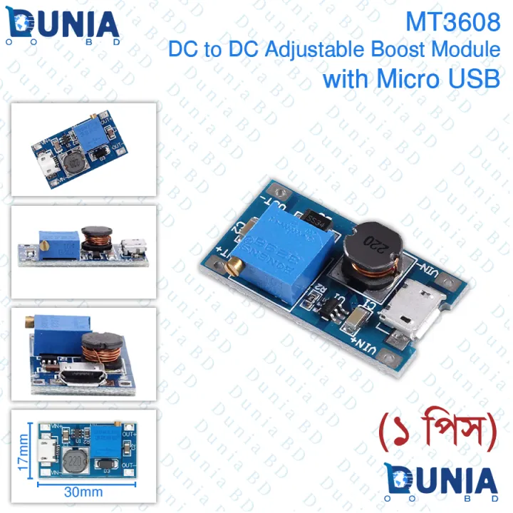 MT3608%20DC%20to%20DC%20Micro%20USB%20Step%20Up%20Boost%20Adjustable%20Voltage%20Power%20Supply%20Converter%20Module%20-%20Image%202