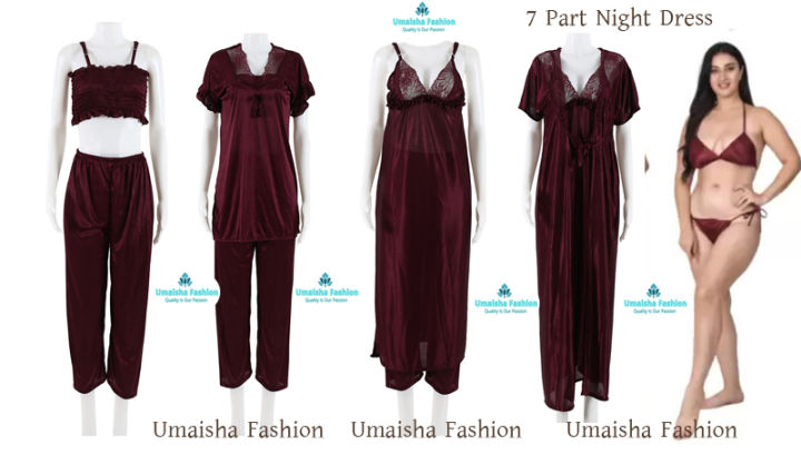 Women%20High%20Quality%20Exclusive%20Party%20Wear%20%20Nighty%20Dresses%20Fashionable%207%20Part%20Night%20Dress%20-%20Elegant%20Nightwear%20Sleepwear%20-%20Image%204