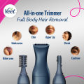 Veet Expert All-in-One Women's Trimmer Full Body, Bikini, Face & Eyebrow Grooming Trimmer Electric Shaver. 
