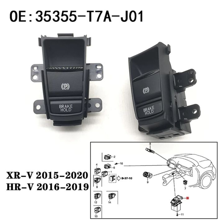 35355-T7A-J01%2035355T7AJ01%20for%20Honda%20HRV%20XRV%20HR-V%20XR-V%20VEZEL%20Electronic%20Automatic%20Hand%20Brake%20Button%20Parking%20Brake%20Switch%20-%20Image%203