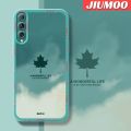 JIUMOO Case For Huawei Y9s Case Colorful Maple Leaves Thin Shockproof Square Edge Silicone Casing Full Lens Cover Camera Protect Cases Softcase. 