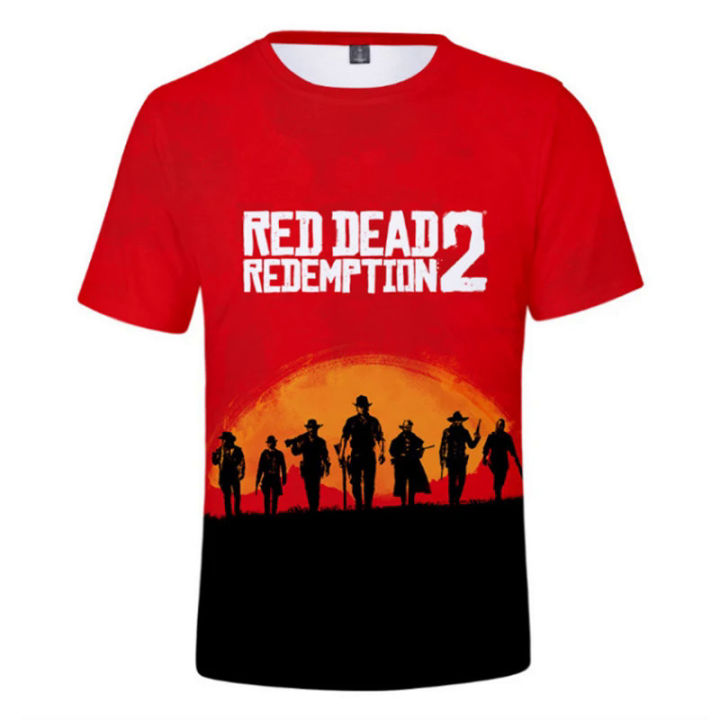 Popular game T-shirt Red Dead Redemption 2 3D print streetwear men women o-neck T shirt hip hop tops causal fashion clothing