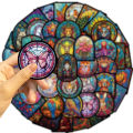 50pcs Aesthetic Cartoon Painted Glass Graffiti Stickers For Guitar Phone Sticker Vintage Craft Supplies Scrapbooking Material. 