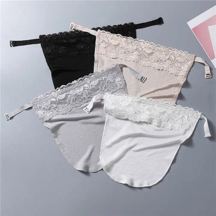 Women%20Lace%20Cleavage%20Cover%20Up%20Mock%20Camisole%20Bra%20Underwears%20Strapless%20Insert%20Wrapped%20Chest%20Invisible%20Clip-On%20Adjustable%20Tube%20Top%20-%20Image%204