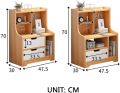 Multifunctional Bedroom Shelf Bedside Table with Storage Compartments Side End Locker Corridor Study Living Room Decoration Bedside Table Design by Nahid Furniture28x18x12".