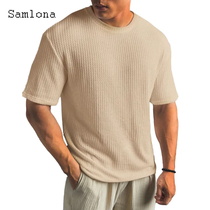 Plus%20Size%205XL%20Men%20Fashion%20Basic%20Tops%20Round%20Neck%20Knitted%20T-shirt%202024%20New%20Summer%20Casual%20Pullovers%20Mens%20Simple%20Ruched%20Tees%20Shirt%20-%20Image%205