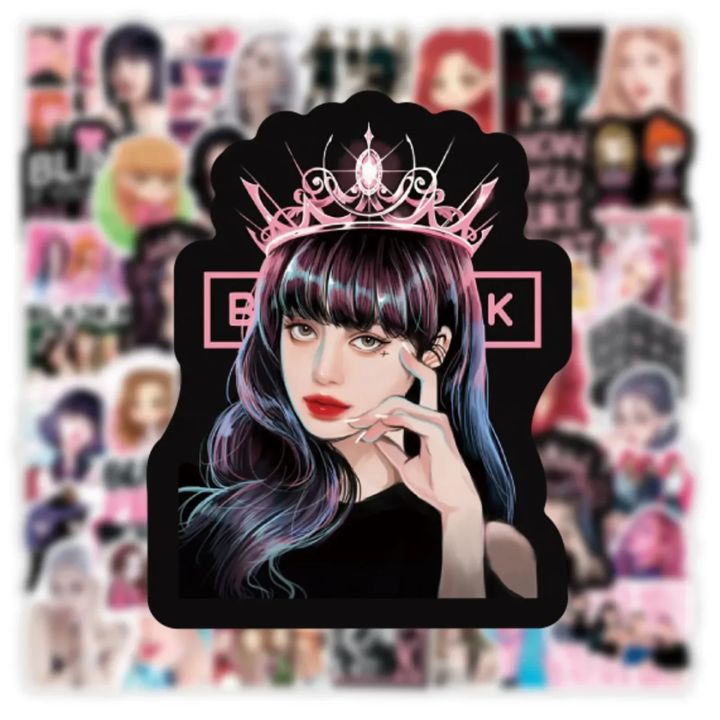 10/30/50pcs%20Korea%20Kpop%20Black%20Pink%20Stickers%20Pack%20DIY%20Laptop%20Phone%20Scrapbook%20Car%20Luggage%20Suitcase%20Waterproof%20Sticker%20Decals%20Toys%20-%20Image%203