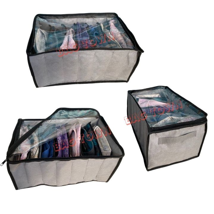 3%20Pcs%20Pack%207%20Grids%20Large)%20New%20Cloth%20Storage%20Box%20With%20Transparent%20Cover%20Premium%20Quality%20Dustproof%20Cloth%20Organizer%20Box%20With%20Zipper%20-%20Image%204