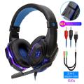 Professional Led Light Wired Gaming Headphones With Microphone For Computer PS4 PS5 Xbox Bass Stereo PC Gaming Headset Gifts. 