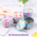Designer Candy Box 1pc Drum-shaped Empty Flower design Box Home Decor Party Supply Tea Pot Tin Box Jewelry Box DIY Candle Making Tin Can Holder Storage Case. 