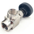 Needle Valve Adjustable Needle Valve 1/4 Inch Right Angle Female Thread BSP SS304 for Water Gas. 