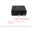 1 Piece Audio Distributor Stereo Audio Mixer 1 Input 2 Output Audio Mixer for Power Amplifier Active Audio. 