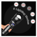 Rechargeable Zoom LED Flashlight USB Torch Light. 