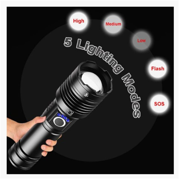 Duangduang%20Led%20Zoom%20Flashlight%20Xhp70%20Torch%20-%20Illuminate%20Your%20Outdoor%20Adventures%20With%20This%20Usb%20Rechargeable%20Waterproof%20Flashlight%20-%20Boasting%20Ultra-Bright%20Led%20Technology%20-%20Image%206