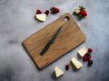 Wooden Chopping Board, Cutting Board, Serving Tray for Kitchen Vegetables, Fruits & Cheese | Natural Acacia Wood | Natural Color, 35x21.5x1.5 cm | Handcrafted in Bangladesh. 
