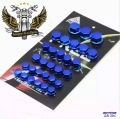 Blue 30Pcs Universal Motorcycle Screw Nut Bolt Cap Cover Kit/ Nut cover / Motorcycle Modification Accessories Head Screw Cover.