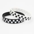 1PC Checkered Silicone Wristband Punk Style Plaid Silicone Bracelet Personality Waterproof Sports Wristband for Men Women SH349. 