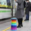 1 pcs Portable Chair Adjustable Retractable Folding Stool Colorful with Storage Bag Easy Carrying Suitable for Fishing, Traveling, Hiking. 