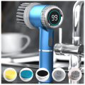 Cleaning Brush with 5 Heads & 3 Speeds Electric Scrub IPX7.