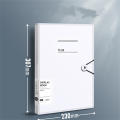Transparent A4 file folder display book Office/school supplies Insert paper 30 pages Transparent insert paper document organizer bag Office supplies stationery for Office organization School supplies. 