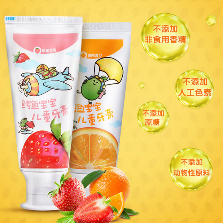 Crocodile%20Baby%20Children's%20Toothpaste%20with%20Fluoride%20for%20Gingival%20Protection,%20Tooth%20Fixation,%20Caries%20Prevention,%20Breast%20Teeth%20Replacement%20Period%20-%20Image%204