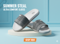 Men's smart slide soft rubber slides for men. 