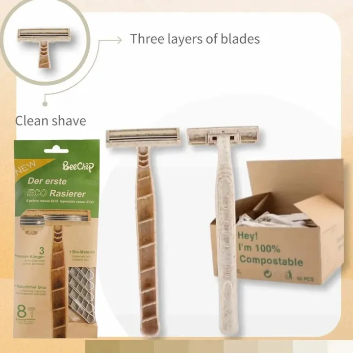 8pcs%20Manual%20Shaving%20Razor%20Eco-Friendly%20Biodegradable%20Shaving%20Tool%20Triple%20Blade%20Disposable%20Shaving%20Razor%20Portable%20Travel%20-%20Image%203