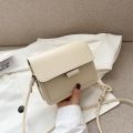 Women's Crossbody Bag Solid Color Simple Fashion Casual Shoulder Bag Trend Small Square Bag Retro One-shoulder Messenger Bag. 