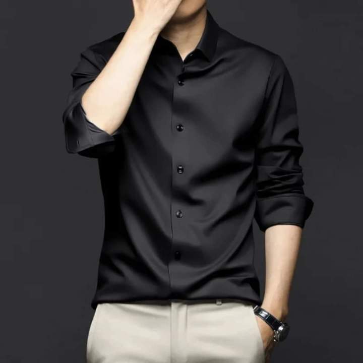 FASHION%20MART%20(LX)%20Casual%20Shirt%20For%20Men%20All%20Season%20Premium%20Cotton%20Full%20Sleeve%20NEW%20Smart%20Looking%20Style%20Maroon,%20Black%20and%20Blue%20Color%20Available%20-%20Image%202