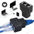 Rj45 Ethernet Splitter Adapter Female To Female 1 To 2 Lan Ethernet Network Cable Connector Support Adsl Hubs Switch Router. 