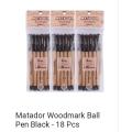 Matador Woodmark Ball pen - 18 pcs pack. 