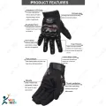 PROBIKER- Moto sports gear Motorcycle Racing Synthetic Leather FULL Finger Gloves With Protection Bike Safety For BIKER.