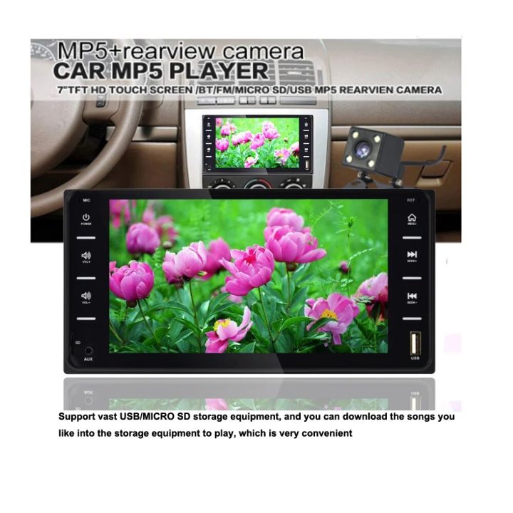 Car%20Audio%20MP5%20DVD%20Player%20For%20Toyota%20Corolla%202%20Din%20Touch%20Screen%20Android/IOS%20MirrorLink%20Bluetooth%207%20Universal%20FM%20Microphone%20mp5%20-%20Image%203