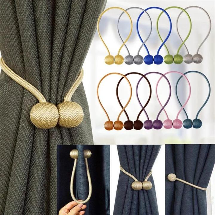 1 Pcs Magnet Curtains Buckles Modern Window Curtains Magnetic Tieback Holder Clips Holdbacks Curtain Strap Accessories - Porda strap