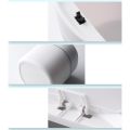 Mini Trash Can Desktop Waste Bin with -Open Lid Small Table Top Bin Graceful Round Corner Paper Bin for Home A.