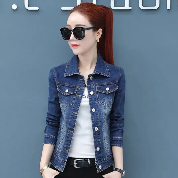 2024%20New%20Short%20Denim%20Jackets%20Women%20Coat%20Wash%20Long%20Sleeve%20Vintage%20Casual%20Jean%20Jacket%20Bomber%20Denim%20Coat%203Xl%205Xl%20P326%20-%20Image%202