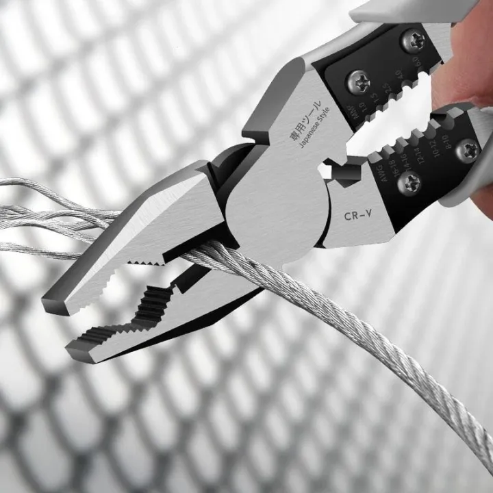 Combination%20Pliers%208"%20Stripper/Crimper/Cutter%20Heavy%20Duty%20Wire%20Pliers%20Diagonal%20Pliers%20Hand%20Tools%20-%20Image%203