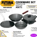 Hawkins Futura Cookware Set (ASET1) 4 Pc Cookware Set  (Hard Anodised, Aluminium, 4 - Piece). 
